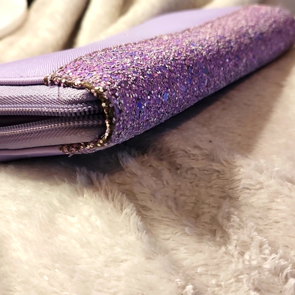Kate Spade New York lilac purple glitter zip around wallet - Picture 4 of 7